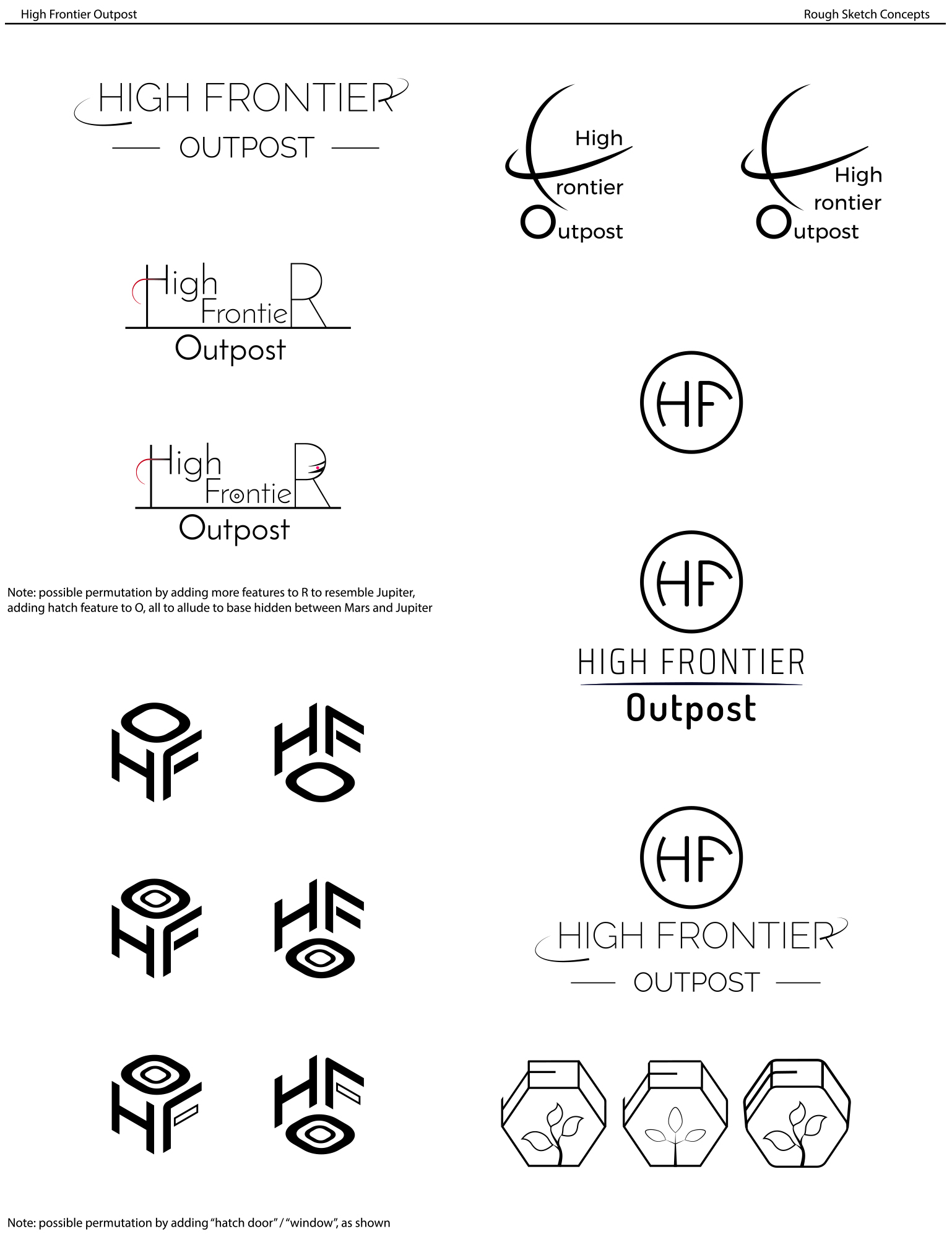 Early concept designs