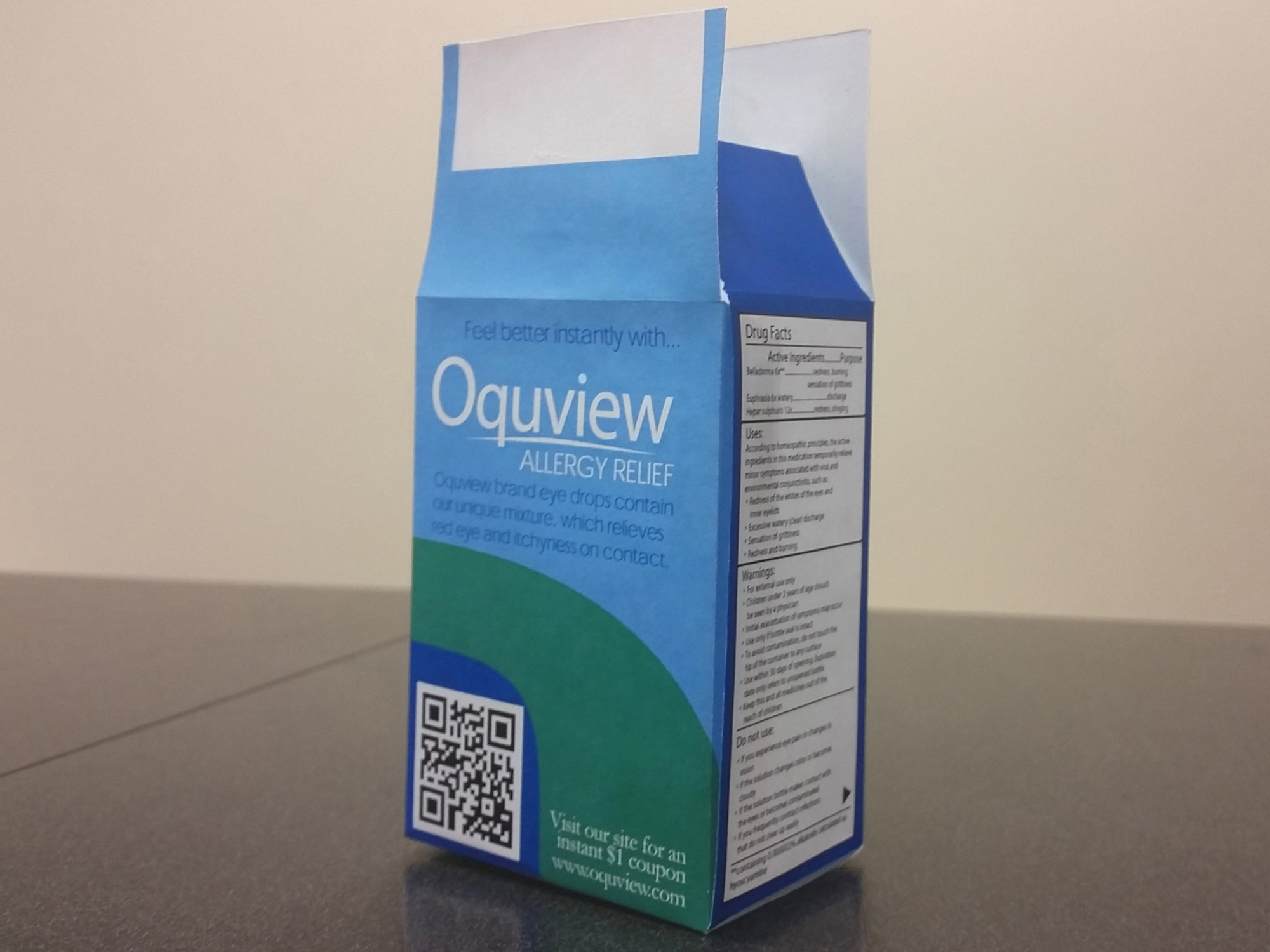 Oquview box, rear view