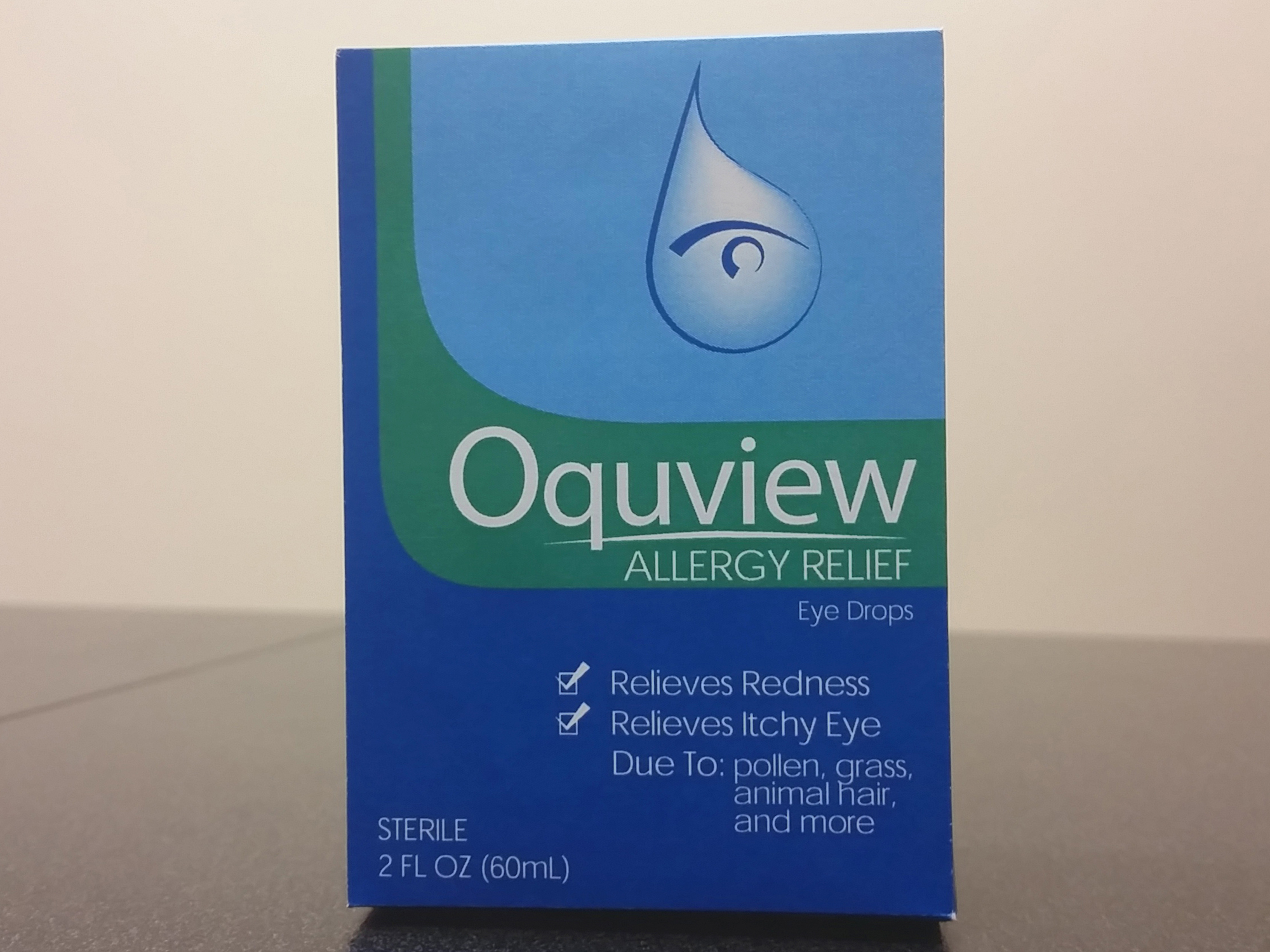 Oquview box, front view